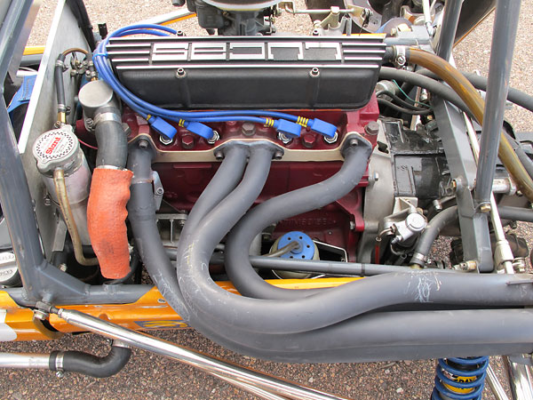 This is one of the very few vintage racecars we've found with authentic sand bent headers.