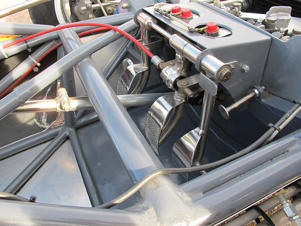 Throttle pedal mounting features positive stops for both forward and extent of travel.