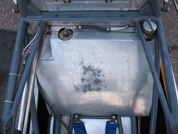 Fuel Safe under-seat, wedge-shaped fuel cell.