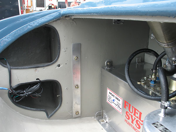 You get a pretty good insight here into the Marcos GT's plywood monocoque chassis.