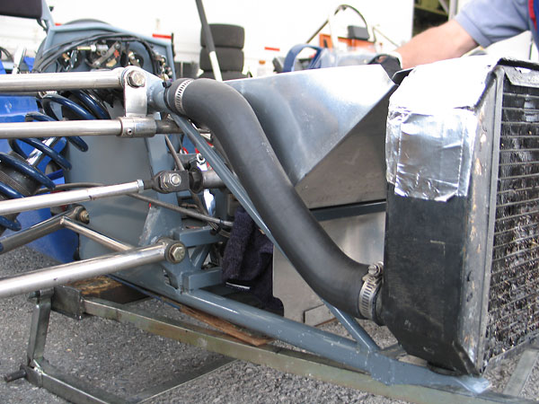 As original, engine coolant is plumbed through the frame.