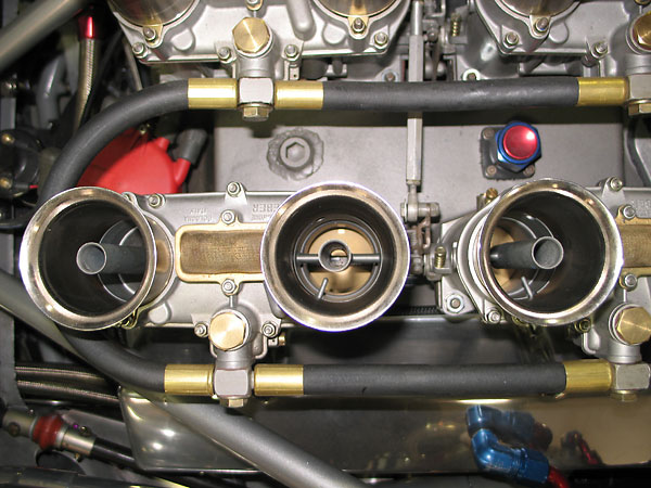 The Weber carburetors have been bored-out from 48mm to 52mm.