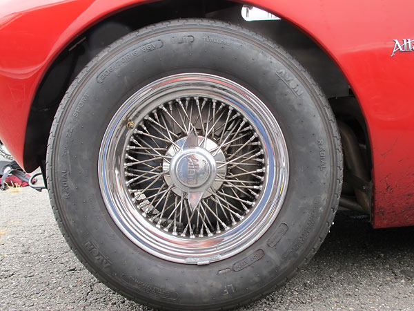 Dayton 72-spoke cross-laced wire wheels.