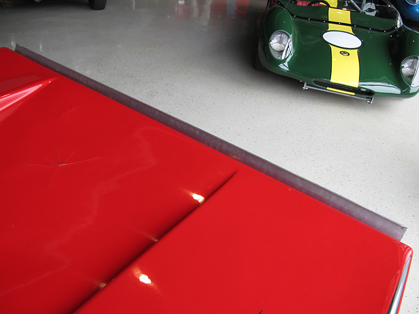 John Boot added an adjustable rear spoiler to John Burton's Chevron B21 racecar.