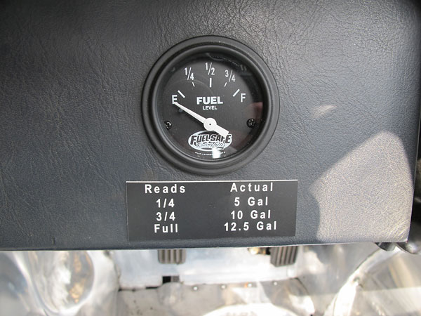 Fuel Safe Racing Cells fuel gauge.