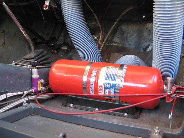 SPA Firefighter mechanically-actuated, aqueous film forming foam fire suppression system.