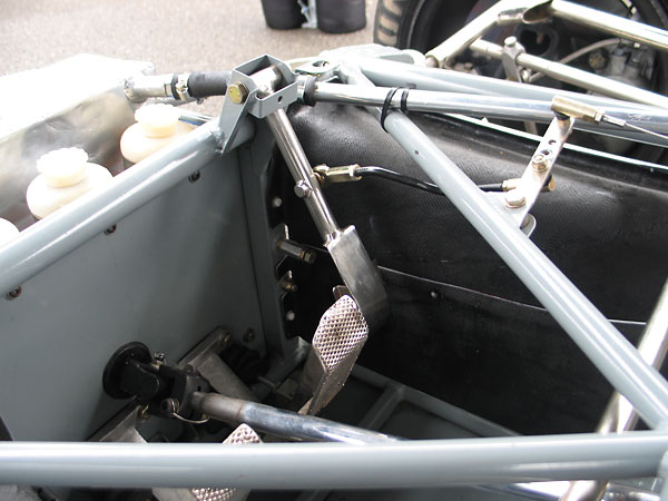 Pendant throttle pedal on a Brabham BT30.