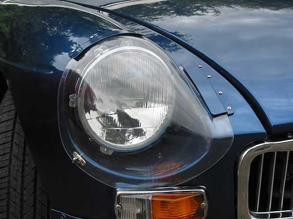 Sebring-style perspex headlight covers and lightweight aluminum bonnet