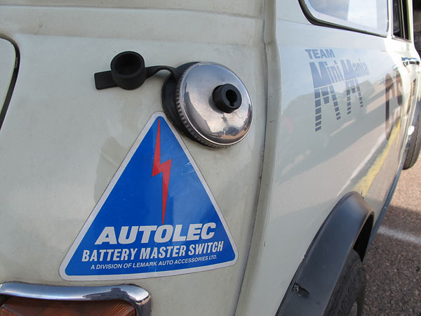 Autolec FIA-approved battery master switch.