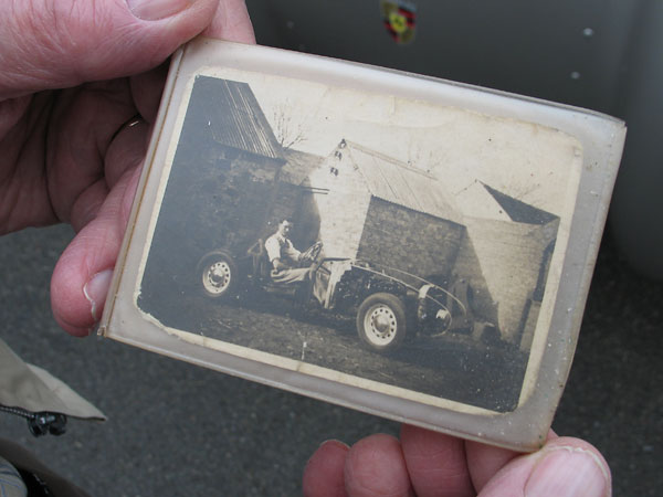 In process: Robert Harbinson's own sports car which he built in 1951 before leaving Northern Ireland.