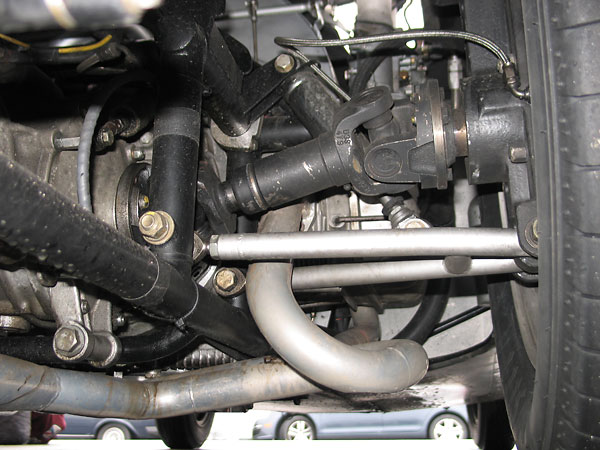 Custom four-into-one exhaust header.