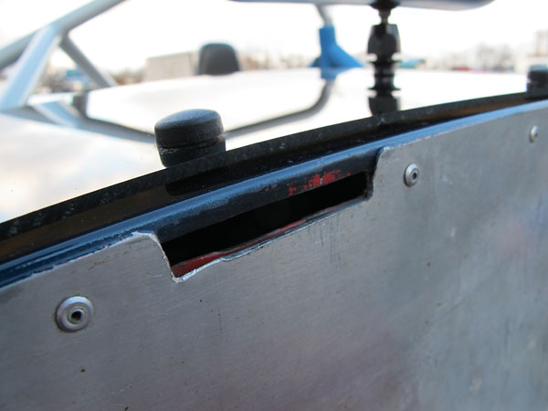 The flat tabs slide neatly into small slots, which have been cut into the car's bodyshell.