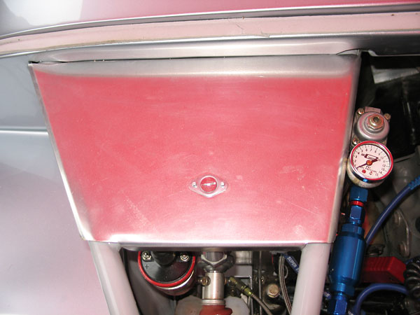 Top of the foot-box access panel (for pedal adjustment, etc.)