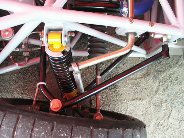 Spax adjustable coilover shock absorbers.