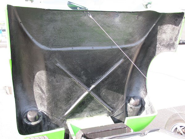 The bottom side of the Lotus 23B bonnet, including molded-in stiffeners.