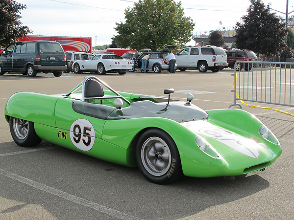 The Lotus 23/23B body was entirely constructed of color impregnated fiberglass.