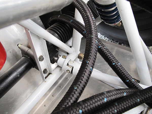 Steering rack mounting details.
