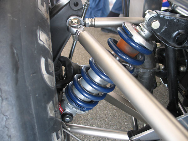 KONI 8212 shock absorber is adjustable in both compression (at the bottom) and rebound (at the top).