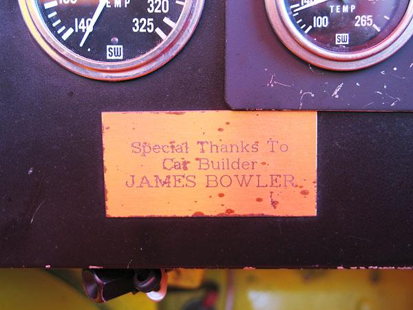 Special Thanks to Car Builder James Bowler
