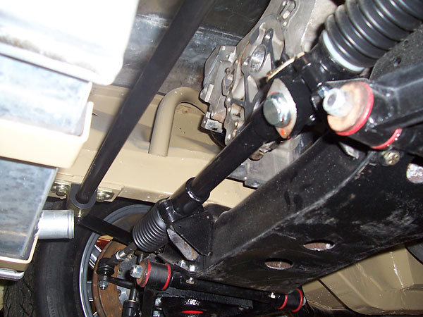 Steering rack from below.