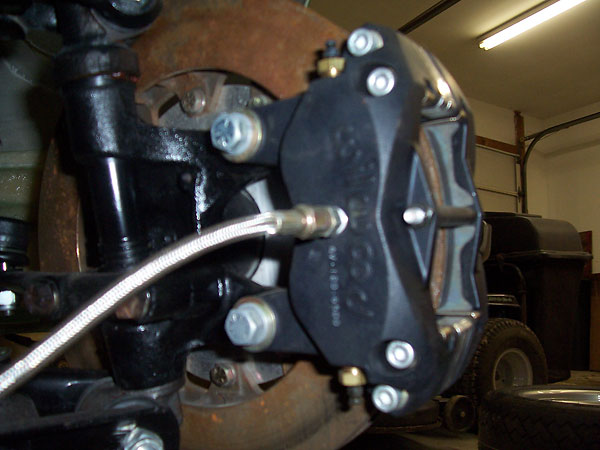 Wilwood caliper from rear/inside.