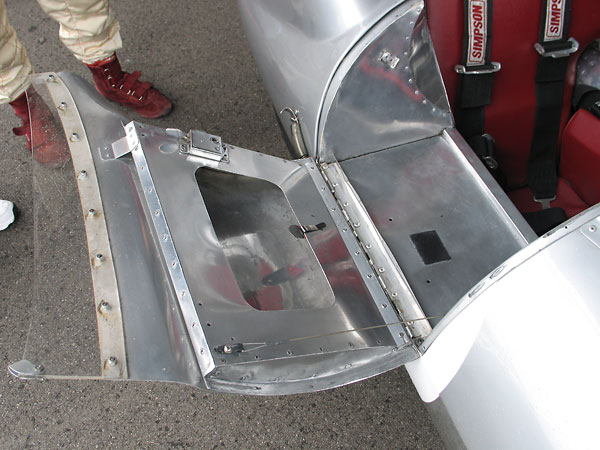 Door pockets were the only designated luggage space in the Lotus Eleven design.