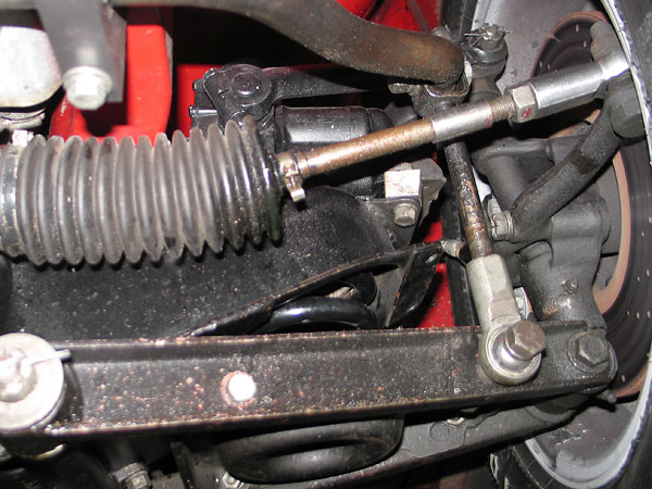 Heim joints have been substituted for tie rod ends.