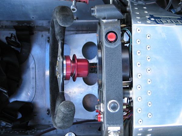 Momo MOD.27c steering wheel mounted on a Bicknell Racing Products quick-release hub.