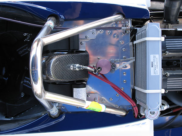 Engine kill switch is mounted inside the headrest.