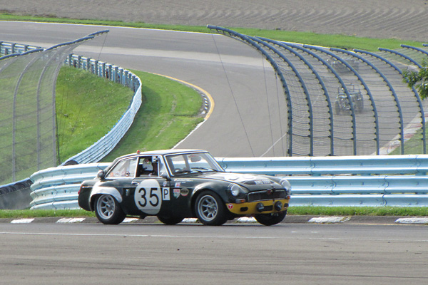 Ken Williamson contests the MG Vintage Racer 2011 Collier Cup all-MG feature race at Watkins Glen.