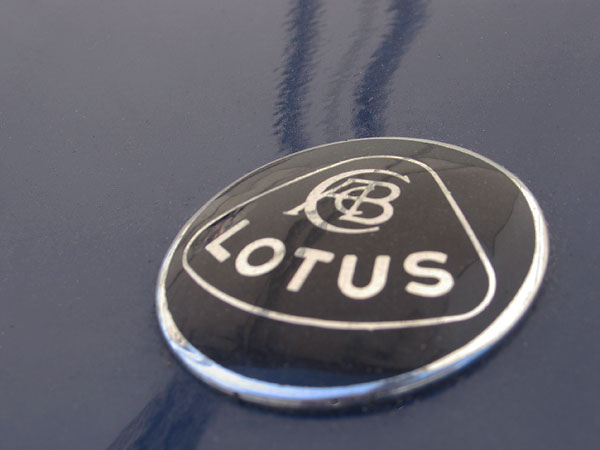 The familiar Lotus emblem.