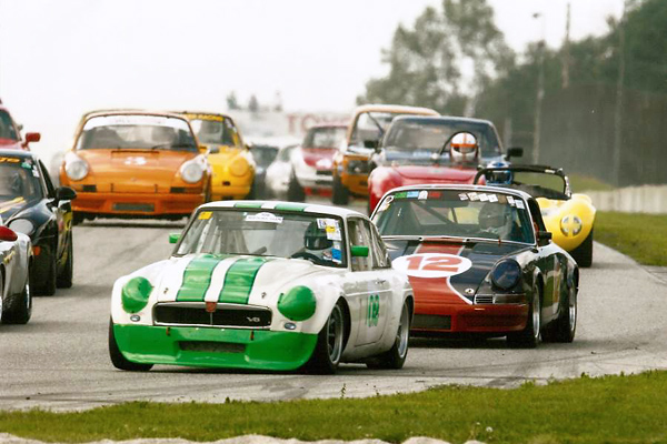 Les Gonda's MGB GT V8 at Road America, July 2008