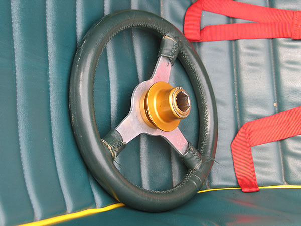 The quick release steering wheel hub is a modern safety feature.