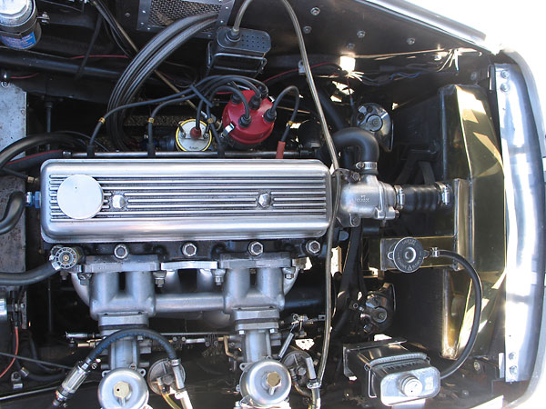 Triumph TR3 engine, rebuilt with larger cylinder sleeves (86mm in lieu of 83mm).