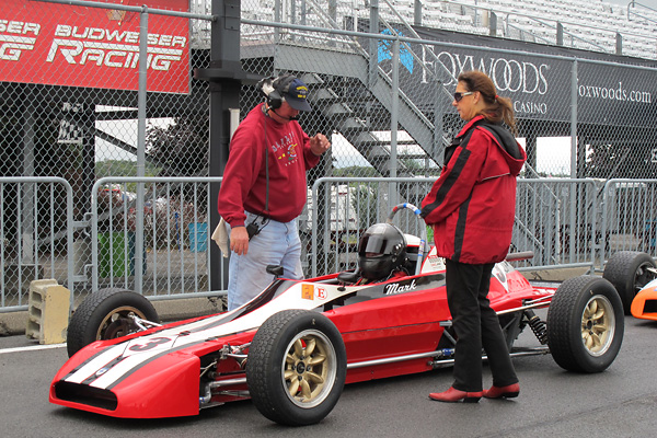 Roland Johnson prepares Mark Weatherup and his Formula Ford for each race.