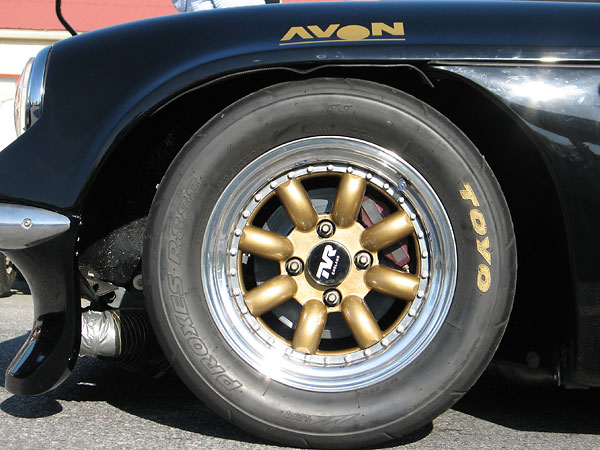 3-piece aluminum racing wheels by Image Wheels International Ltd. of Great Britain.