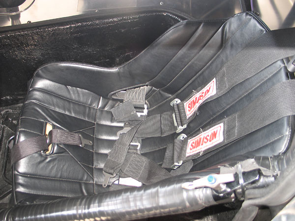 Kirkey 41V low back aluminum drivers seat, with Simpson 5-point cam-lok safety harness.