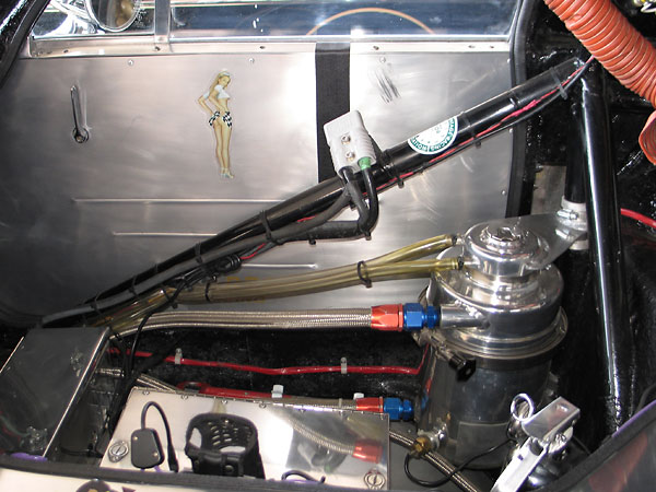 The oil reservoir for the engine's dry sump lubrication system was provided by Ric Wood Motorsport.