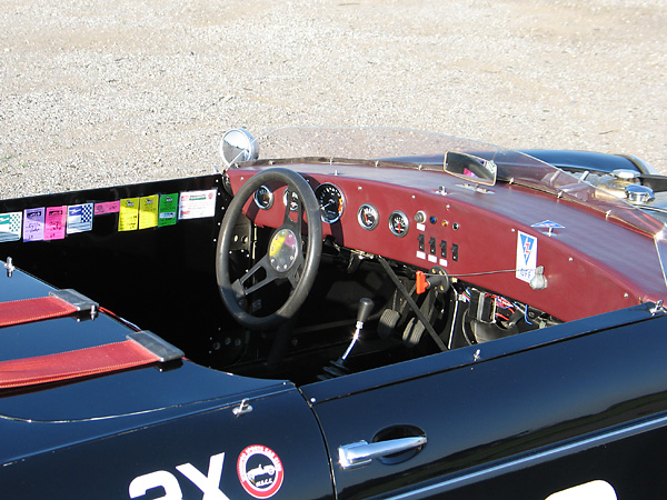 Both interior door panels were custom formed out of aluminum.