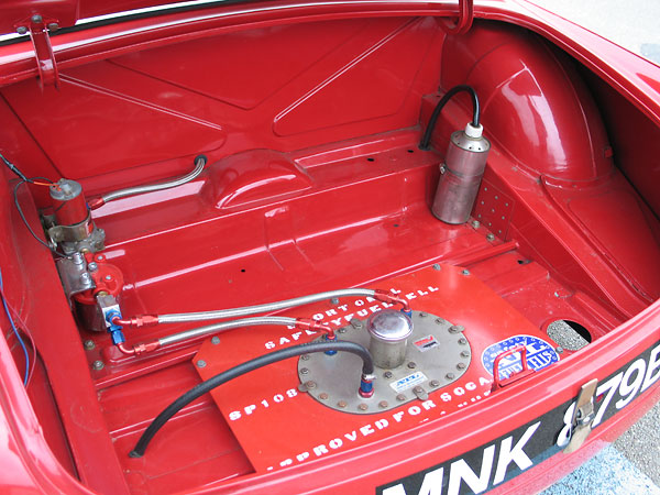 Holley Red fuel pump. Fram HPG1 fuel filter.