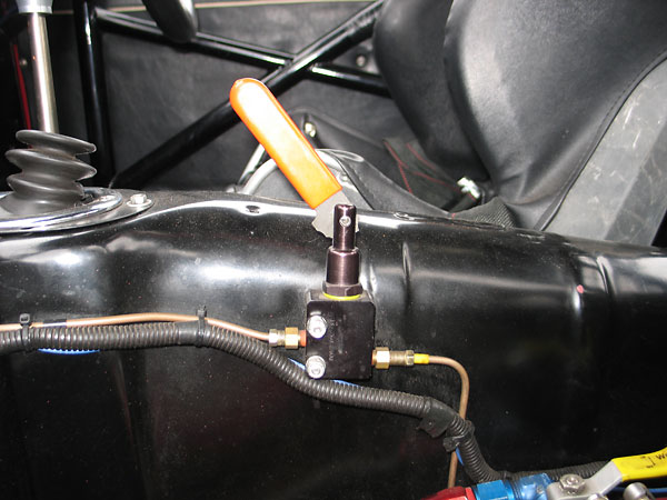 Wilwood adjustable brake bias valve.