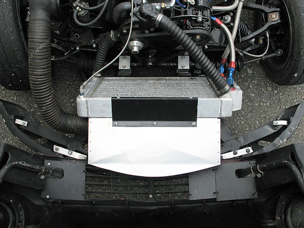 Aluminum ductwork keeps airflow from bypassing the radiator core.