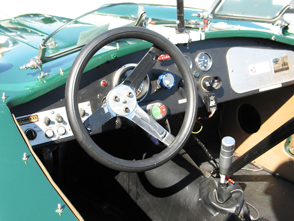 Cockpit of a 1959 Turner Sports Mk1 vintage racecar.
