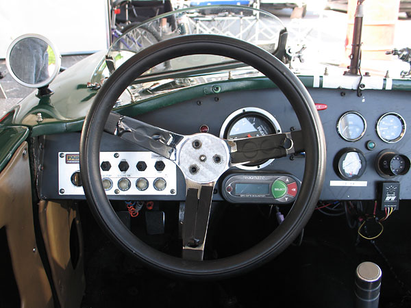 This Grant steering wheel is rubber padded for comfort.