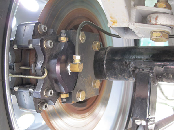 Wilwood aluminum rear disc brake caliper.