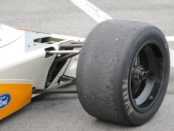 The McLaren team was Goodyear sponsored and ran Goodyear tires throughout M23/1's career.
