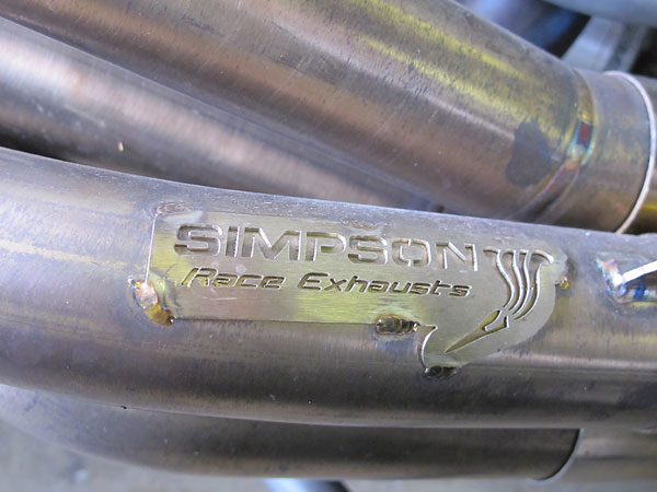 Simpson Race Exhausts custom fabricated stainless steel four-into-one headers.