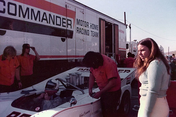 John Cannon getting ready to qualify the team's second number-98 McLaren (at Laguna Seca.)