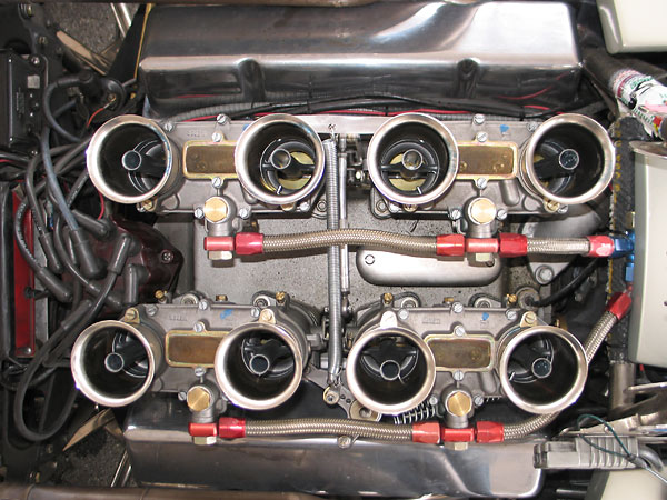 Four Weber 48IDA carburetors.