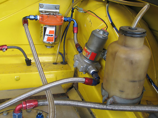 Holley fuel pump. Fram HPG-1 filter.